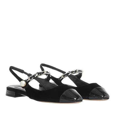 miu miu black ballerinas|Black Leather Slingback Ballerinas .